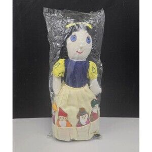 Topsy Turvy Reversible Snow White 7 Dwarfs Doll Evil Queen Prince Charming 13"